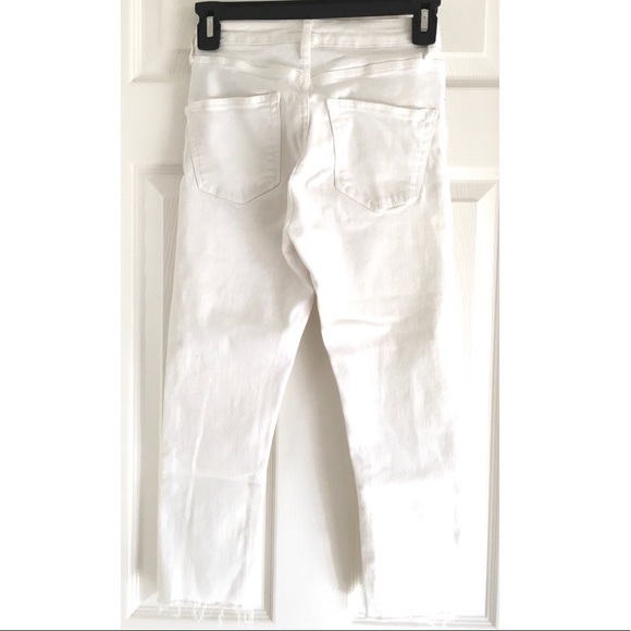 TOPSHOP MOTO Jamie Raw Hem White Size 23 x 20 - Picture 3 of 8